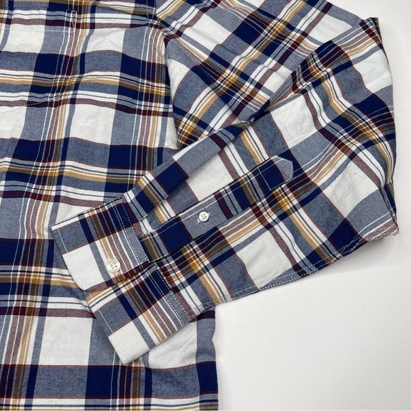 Old Navy Shirt Button Plaid Oxford Cotton Slim Fit Gorp Outdoor Hiking Western - Picture 6 of 11